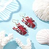 304 Stainless Steel Shrimp Dangle Earrings EJEW-MZ00590-1