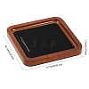 Square Wood Jewelry Storage Tray with Microfiber Fabric Mat Inside ODIS-WH0030-37B-02-2