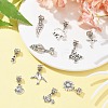 10Pcs 10 Styles Tibetan Style Alloy European Dangle Charms PALLOY-FZ00005-7