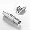 Tarnish Resistant Matte Tube 304 Stainless Steel Bayonet Clasps STAS-N014-31-4mm-A-1