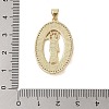 Brass Micro Pave Clear Cubic Zirconia Pendants KK-I712-28G-3