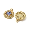Brass Micro Pave Cubic Zirconia Pendants KK-H457-02G-01-2