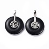Natural Obsidian Pendants G-F640-B04-2