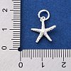 925 Sterling Silver Starfish Charms STER-S010-02A-S-3