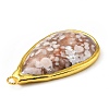 Natural Cherry Blossom Agate Big Pendants KK-G409-03G-4