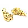 Rack Plating Brass Micro Pave Cubic Zirconia Charms KK-D036-24G-3