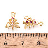 Brass Micro Pave Cubic Zirconia Charms KK-N263-145C-G-3