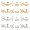 Unicraftale 24Pcs 2 Colors 304 Stainless Steel Stud Earring Findings STAS-UN0040-82-1