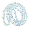 1 Strand Transparency Electroplate Glass Beads Strands GLAA-YW0004-90C-1