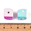 UV Plating Opaque Acrylic Beads OACR-N153-09-3