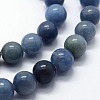 Dyed & Heated Natural Blue Aventurine Beads Strands G-I199-24-8mm-3