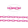 Deep Pink Color Handmade Silk Cable Chains Loop X-EC-A001-01-3