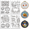 4 Sheets 11.6x8.2 Inch Stick and Stitch Embroidery Patterns DIY-WH0455-224-1