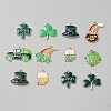12Pcs Saint Patrick's Day Alloy Enamel Pendants ENAM-WH0065-98-1