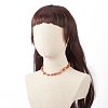 Natural Red Agate Chip Beaded Necklace NJEW-JN03824-04-3