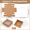 Square Paper Biscuit Boxes with Clear PVC Window LS-CON-WH0098-16A-03-2