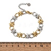 Two Tone 304 Stainless Steel Link Chain Bracelets for Women BJEW-K264-09GP-5
