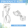 8Pcs 925 Sterling Silver Pendants STER-ME0001-09-2