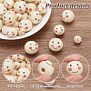   60Pcs 3 Styles Printed Wooden Beads WOOD-PH0002-64-4