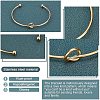 Unicraftale 4Pcs 2 Colors 304 Stainless Steel Love Knot Cuff Bangle Making MAK-UN0001-38-5