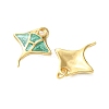 Brass with Enamel Pendants KK-CBA9FD2-05G-02-2