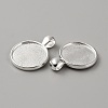 Zinc Alloy Pendant Cabochon Settings FIND-WH0422-15-2