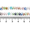 Electroplate Transparent Glass Beads Strands EGLA-A035-T4mm-HA01-4