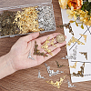 120Pcs 6 Styles Iron Filigree Joiners Links IFIN-PH0002-34-3