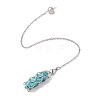 304 Stainless Steel Chain Macrame Pouch Empty Stone Holder Dowsing Pendulums PALLOY-JF02877-02-4