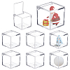 Square Transparent Plastic Candy Storage Case ODIS-WH0043-53-1