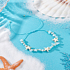 1Pc Natural Aquamarine Braided Bead Bracelets BJEW-LP0003-26A-3