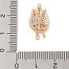 Brass Micro Pave Clear Cubic Zirconia Shell Box Clasps KK-S388-26G-3