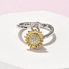 Rotatable Open Finger Rings for Women RJEW-H245-02PG-2