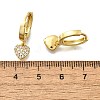 Heart Brass Hoop Earrings EJEW-Z086-09G-5