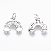 Brass Micro Pave Cubic Zirconia Charms ZIRC-R109-013P-NF-1