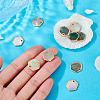 10Pcs Natural Black Lip Shell Hexagon Charms BSHE-TA0001-25-6