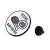 Flat Round with Brain & Word Enamel Pins JEWB-Q014-13B-3