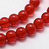 Synthetic Red Coral Beads Strands G-N0209-01-3mm-3