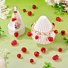 16Pcs Handmade Lampwork Pendants PALLOY-TAC0207-7