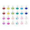 Kissitty 120Pcs 12 Colors Spray Painted Crackle Glass Pendants FIND-KS0001-28-23