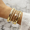 5Pcs Alloy Cuff Bangle Set for Women WG45AE5-06-1