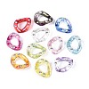 UV Plating Transparent Acrylic & Rhinestone Beads TACR-T029-02M-1