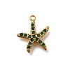304 Stainless Steel Micro Pave Cubic Zirconia Pendants STAS-Z160-01G-01A-1