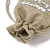 Christmas Printed Burlap Packing Pouches Drawstring Bags ABAG-Q053-02A-04-4