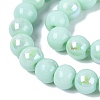 Electroplate Opaque Glass Beads Strands EGLA-Q132-6MM-01C-11-3