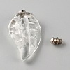 Glass Bottle Locket Pendants LS-GLAA-WH0033-68-2