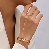 Iron Butterfly Ring Bracelet LS-BJEW-C054-03G-1