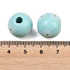 Printed Wood European Beads WOOD-G029-07D-3