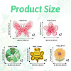 10Pcs 5 Style Transparent Acrylic Pendants TACR-TA0001-32-3