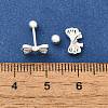 S999 Fine Silver Stud Earrings EJEW-A127-05S-5